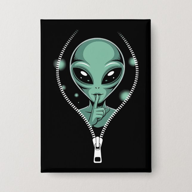 Alien Peeping Button (Front)