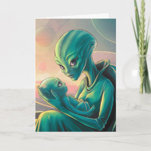 Alien Personalized Mother's Day Card