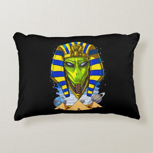 Alien Pharaoh Egypt Tutankhamun Ancient Annunaki Accent Pillow