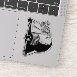 Alien Pilot Sci-Fi Rocket Sticker
