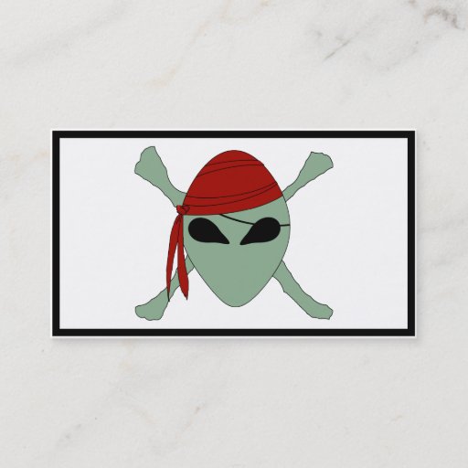 Customizable Alien Pirate Business Card Template