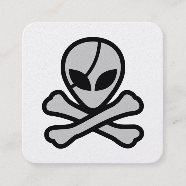 Alien Pirate Square Business Card (Front)