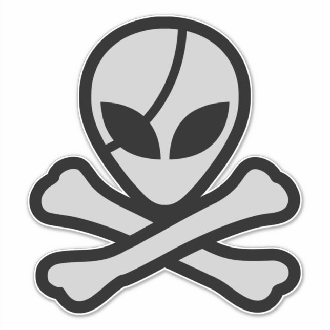 Alien Pirate Sticker (Front)