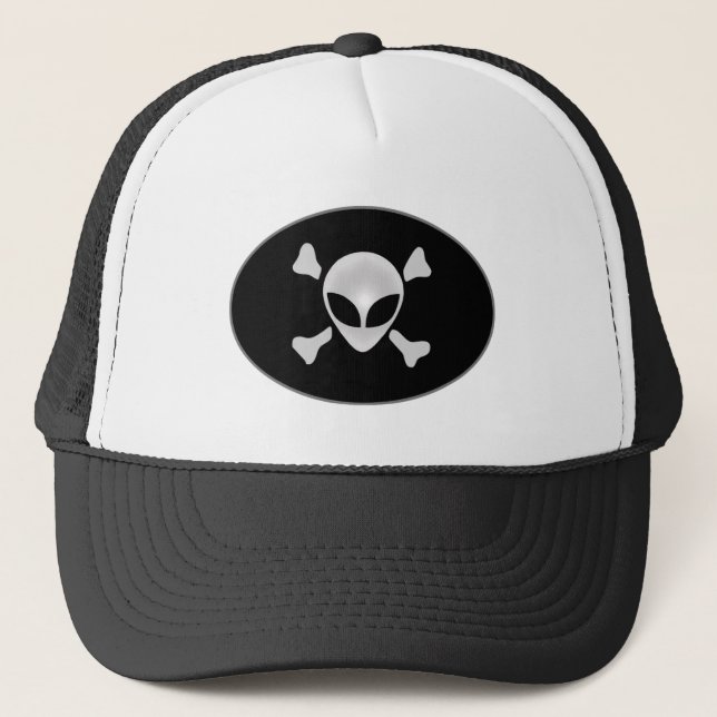 Alien Pirate The Intruder Trucker Hat (Front)