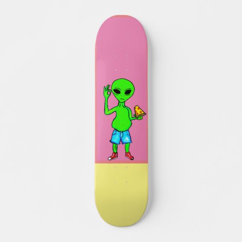 Alien Pizza by TheAstroBoss Skateboard