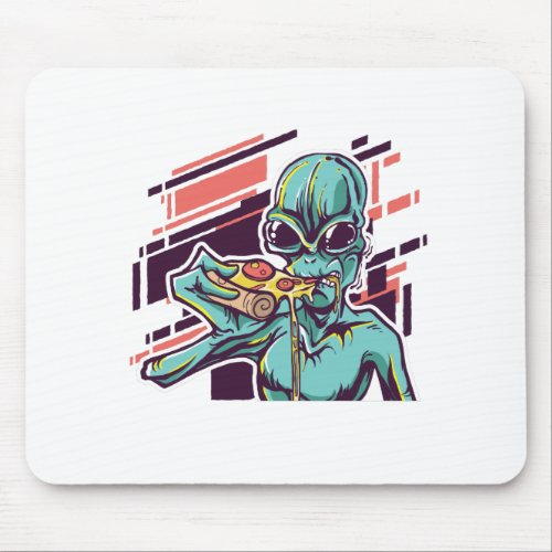 Alien Pizza Mouse Pad