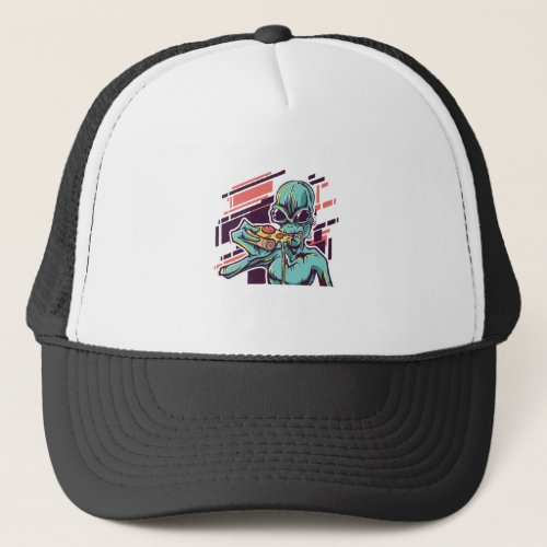 Alien Pizza Trucker Hat