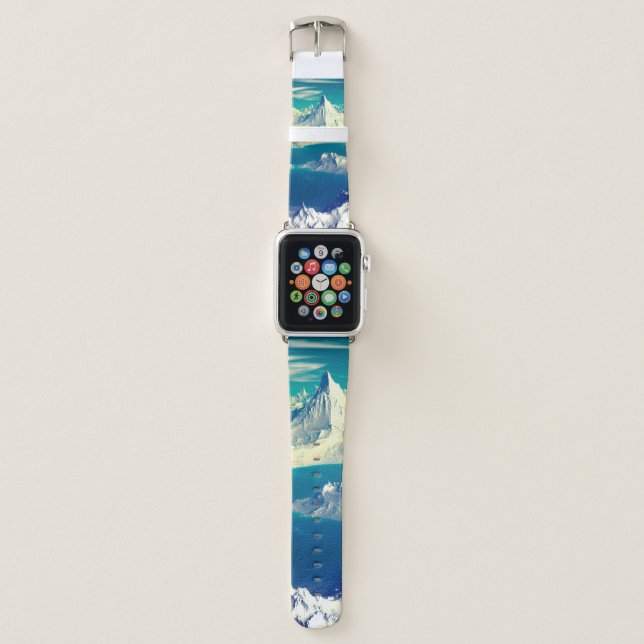 Alien Planet - 3D ed Computer Artwork. Rocks and s Apple Watch Band (Front)