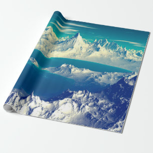 Alien Planet - 3D ed Computer Artwork. Rocks and s Wrapping Paper