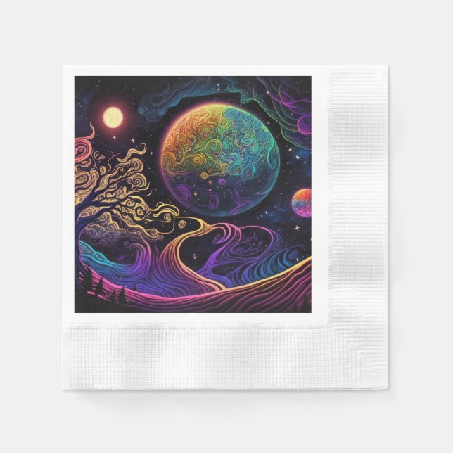 Alien planet landscape  napkins (Front)