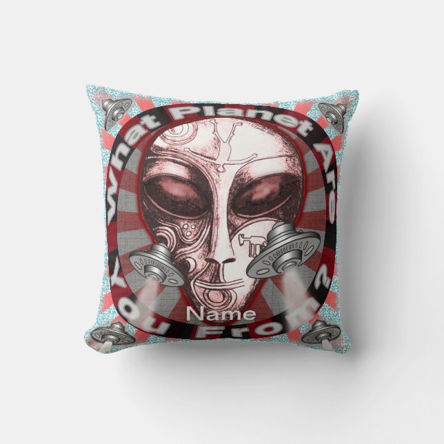 Alien Planet  Throw Pillow (Front)