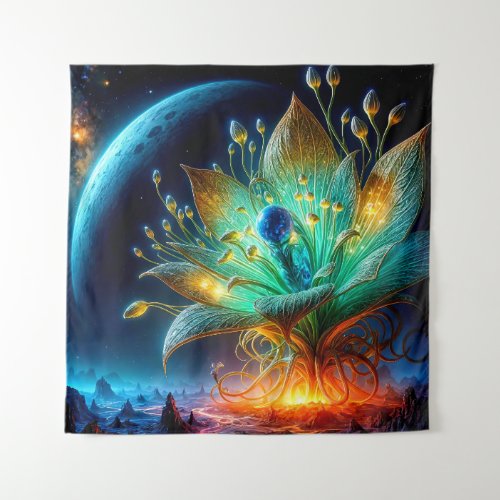 Alien Plant Blooms a Planet_Creating Flower Tapestry