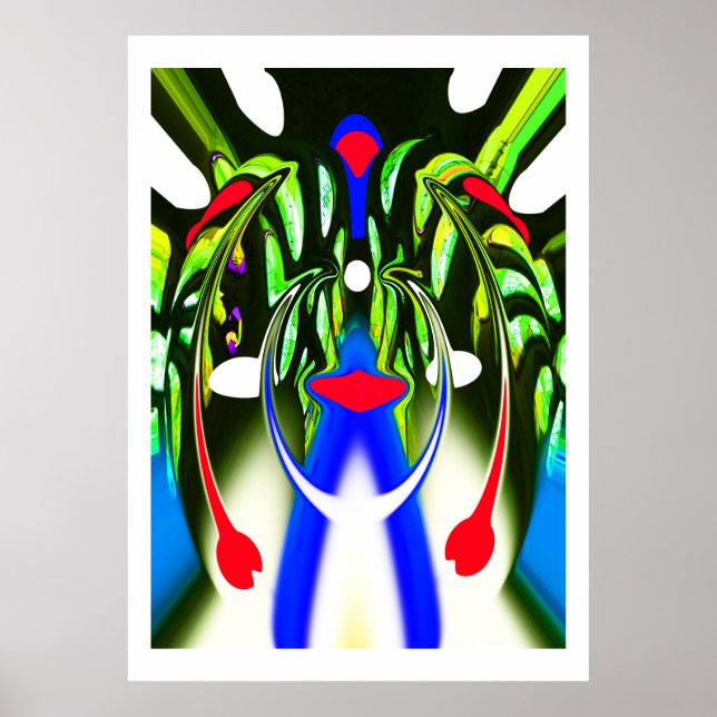 Alien plant life form art poster (Front)