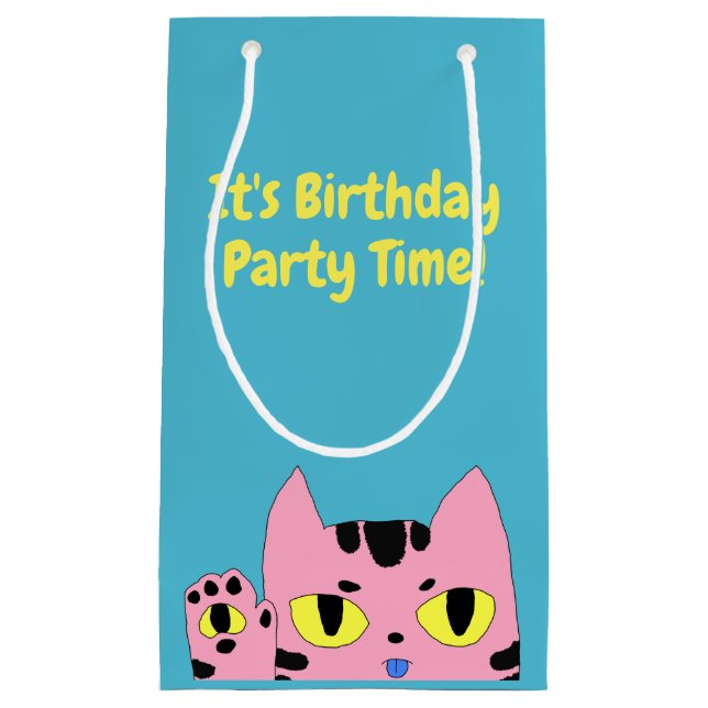 Alien Pocket Cat Small Gift Bag (Front)