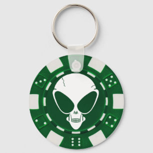 alien poker chip alternate keychain
