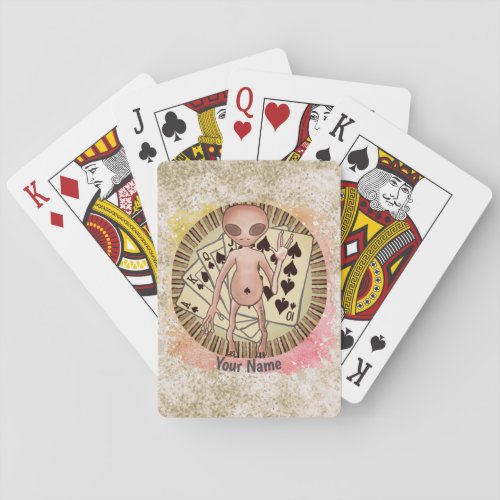 Alien Poker custom name Playing Cards