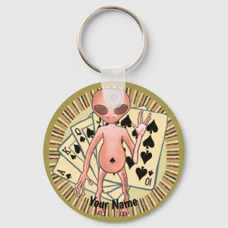Alien Poker keychain