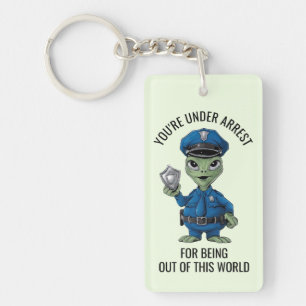 Alien Policeman Keychain
