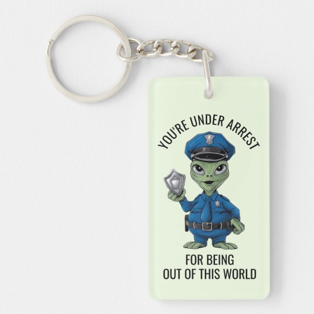 Alien Policeman Keychain (Front)
