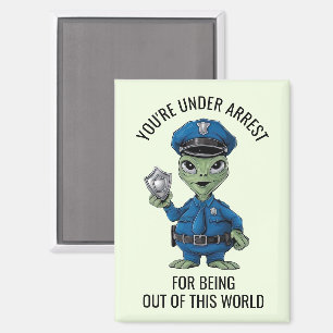 Alien Policeman Magnet