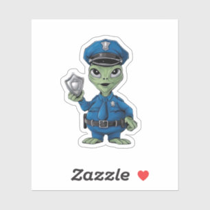 Alien Policeman Sticker