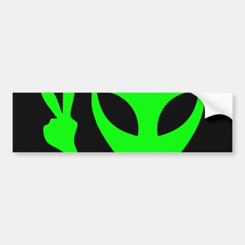 Alien Portrait Bumper Sticker