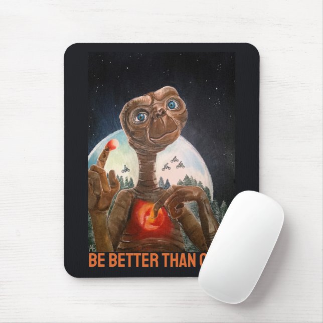 Alien Portrait Painting by Alfred Fox Mouse Pad (With Mouse)