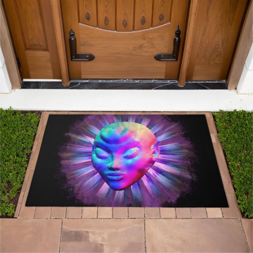 Alien Psychedelic Meditation Doormat