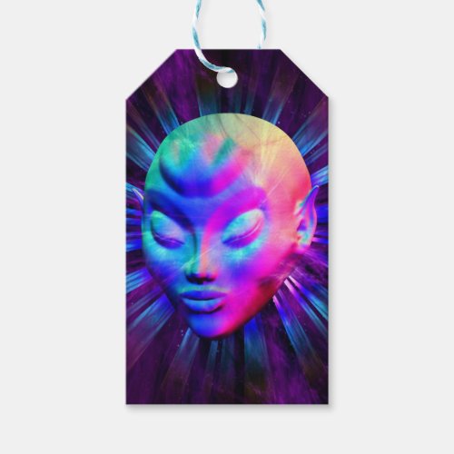 Alien Psychedelic Meditation Gift Tags