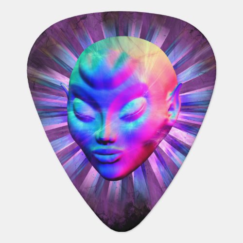Alien Psychedelic Meditation Guitar Pick