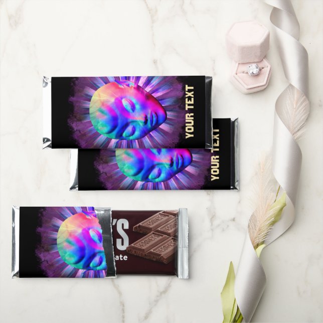 Alien Psychedelic Meditation Hershey Bar Favors (Front)