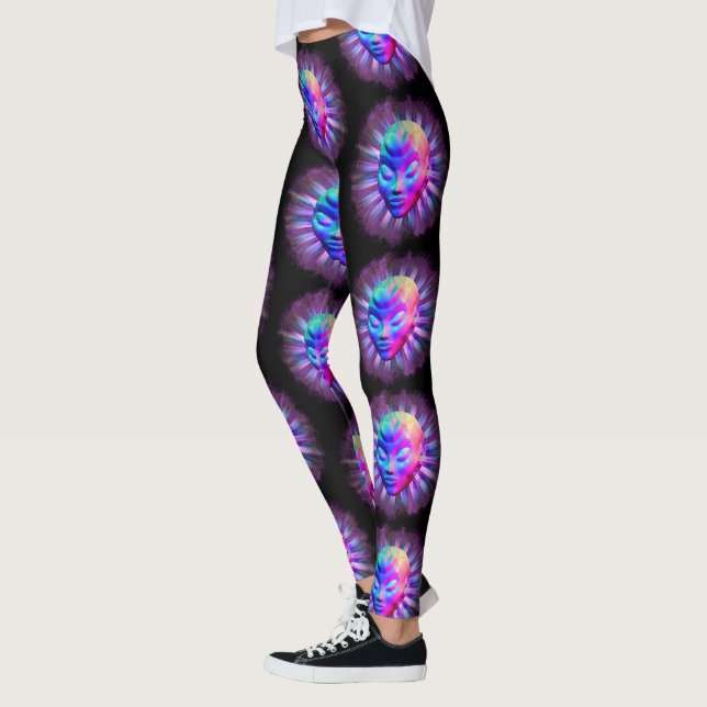 Alien Psychedelic Meditation Leggings (Left)
