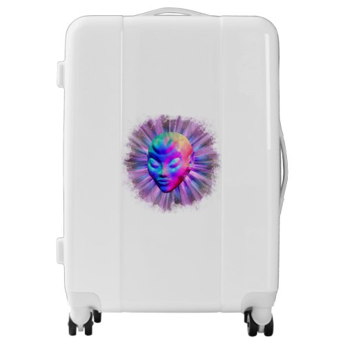 Alien Psychedelic Meditation Luggage