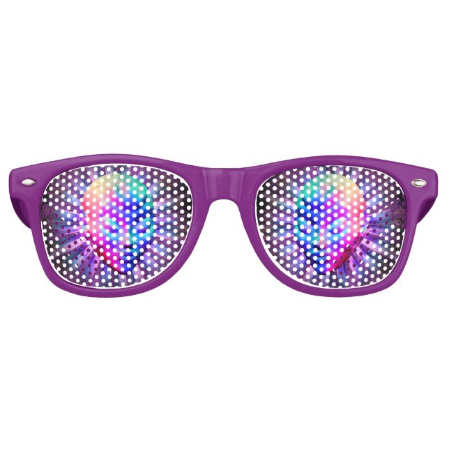 Alien Psychedelic Meditation Retro Sunglasses (Front)