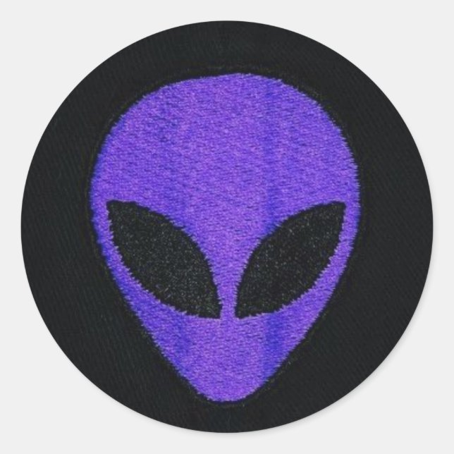 ALIEN-PURPLE FACE stickers (Front)