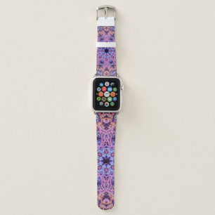 Alien Purple Psychedelic Kaleidoscopic Mandala Apple Watch Band