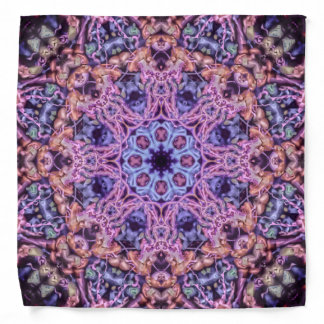 Alien Purple Psychedelic Kaleidoscopic Mandala Bandana