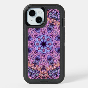 Alien Purple Psychedelic Kaleidoscopic Mandala iPhone 15 Case