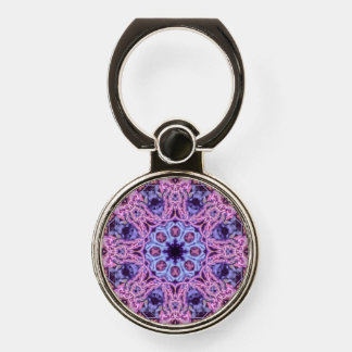 Alien Purple Psychedelic Kaleidoscopic Mandala Phone Ring Stand