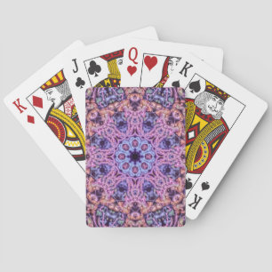 Alien Purple Psychedelic Kaleidoscopic Mandala Poker Cards