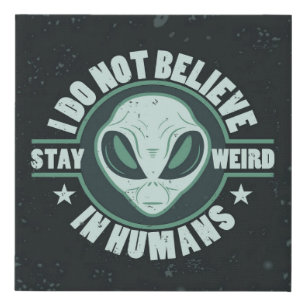 Alien Quotes Faux Wrapped Canvas Print