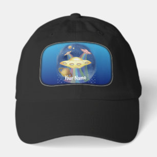 Alien rainbow spaceship hat