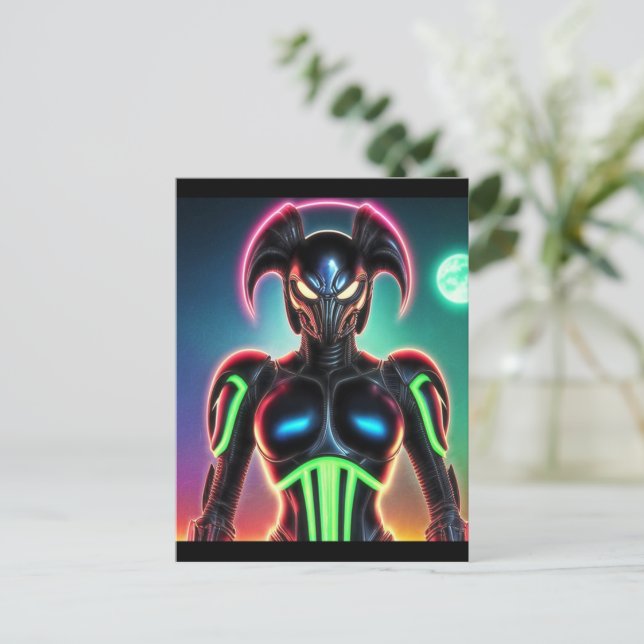 Alien Raven 01 Postcard (Standing Front)