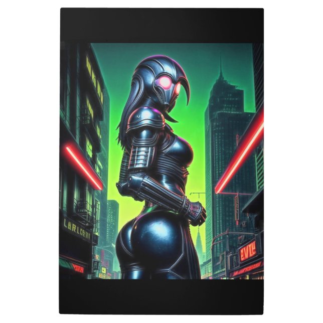 Alien Raven 02 Metal Print (Front)