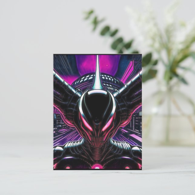 Alien Raven 11 Postcard (Standing Front)