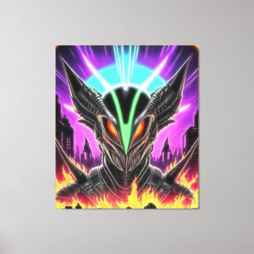 Alien Raven 15 Canvas Print