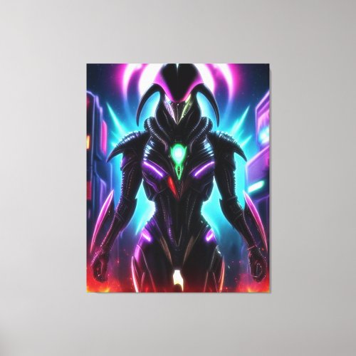 Alien Raven 16 Canvas Print