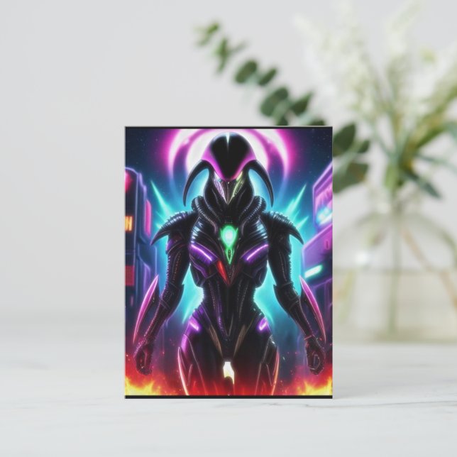 Alien Raven 16 Postcard (Standing Front)