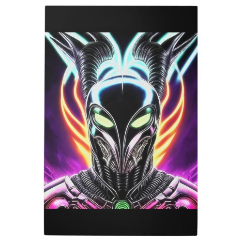 Alien Raven 18 Metal Print