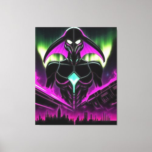 Alien Raven 20 Canvas Print